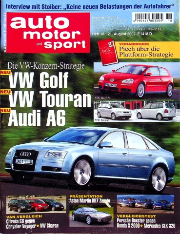 Deckblatt Auto Motor und Sport (18/2002)